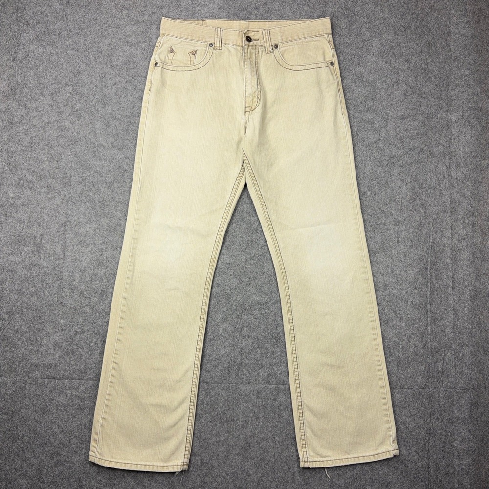 Flypaper Jeans Mens 32x34 Tan Boot Cut Cotton Denim Western Workwear Y2K